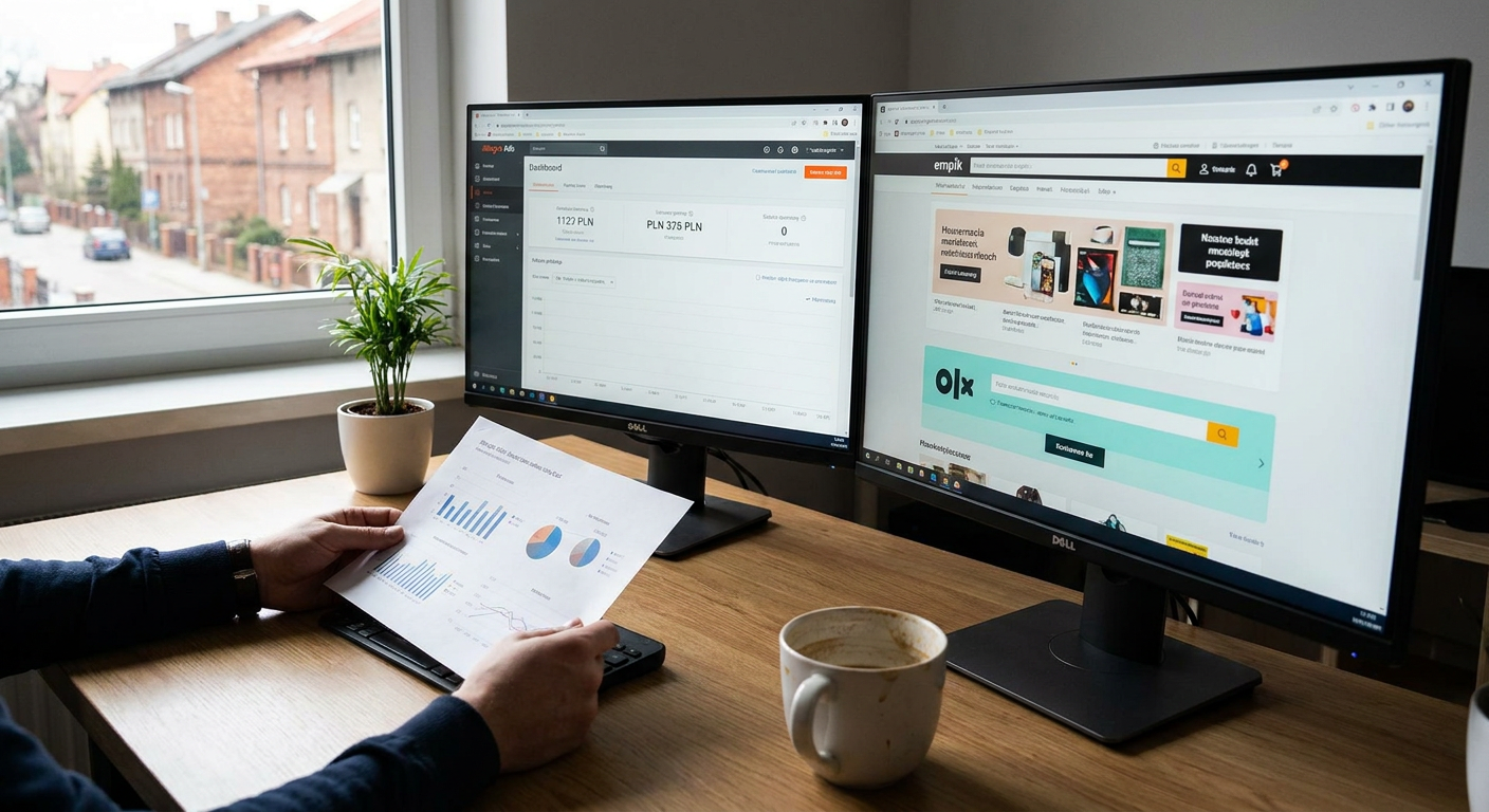 Sprzedawca planujący dywersyfikację sprzedaży na kilku platformach marketplace